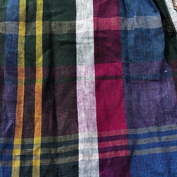 Polo Ralph Lauren Indigo Linen Button Down Men's XXL Red Dark Green Large Plaid* - Picture 7 of 8